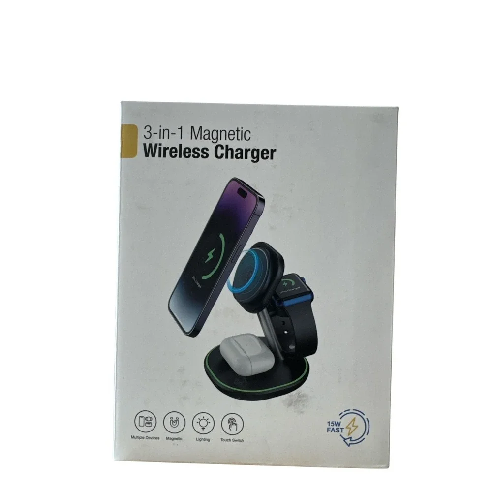 3-in-1 Magnetic Wireless Charger Apple Fast Charge Light Type C Multi Device NWB